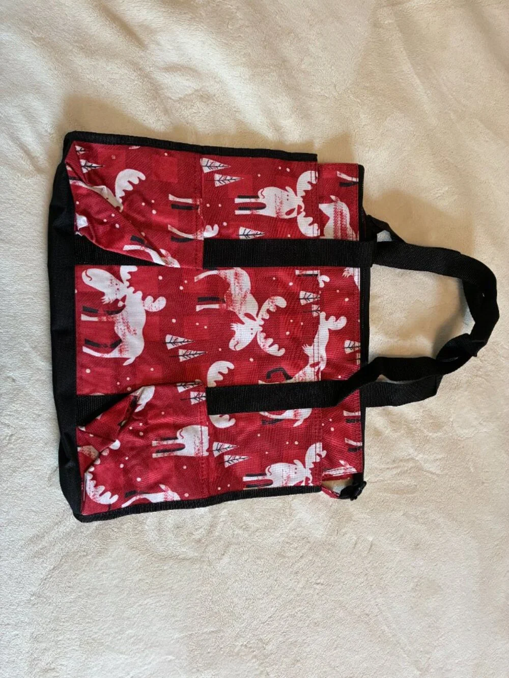 Thirty-One Zip-Top Organizing Utility Tote | Moosin Around Moose Print | NWT